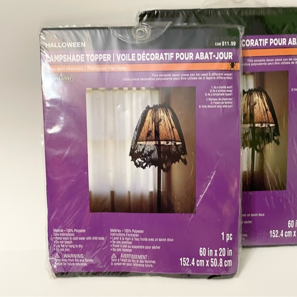 Halloween Lampshade Topper Lot of 2 Decor - Picture 8 of 14